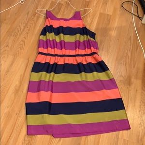 Ann Taylor Loft Striped Dress size L